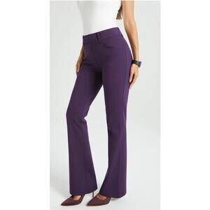 Betabrand Dress Pant Yoga Pants Bootcut Aubergine Purple MP